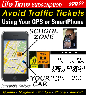 Turn your Smart Phone or GPS into a Speed Trap and Red Light Camera detector